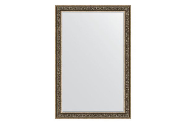 Зеркало настенное с фацетом в багетной раме EVOFORM BY 3631 вензель серебряный 119х179 см