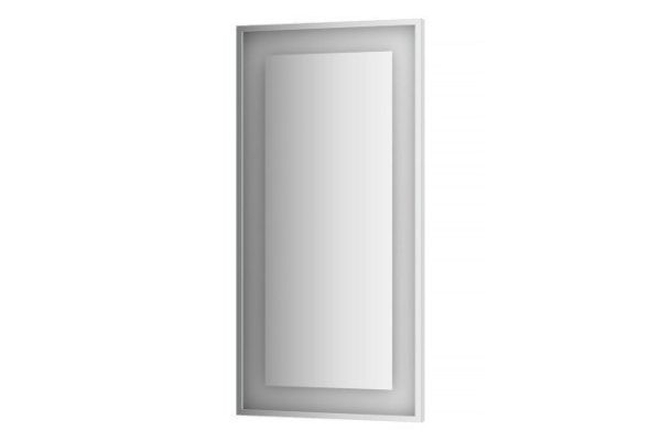 Зеркало настенное в багетной раме EVOFORM Ledside хром со встроенным LED-светильником, BY 2214 60х120 см