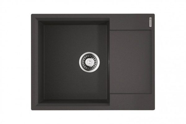 Мойка врезная с крылом OMOIKIRI Daisen 65-BL 4993684, чёрный 65х51х19.5 см