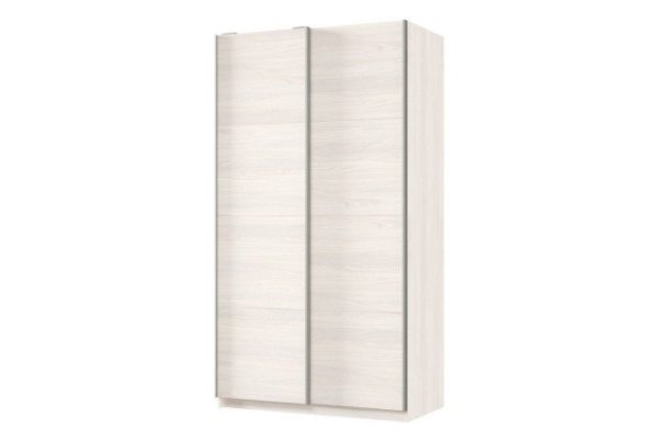 Шкаф-купе 2-дверный Практик 120х220х60 см, ясень анкор светлый, профиль серебро