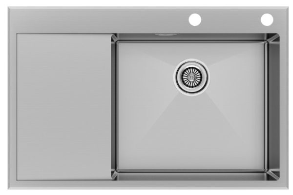 Мойка врезная PAULMARK Kroner-Edge 78F PM777851-BSR правая с крылом 78х51х20 см