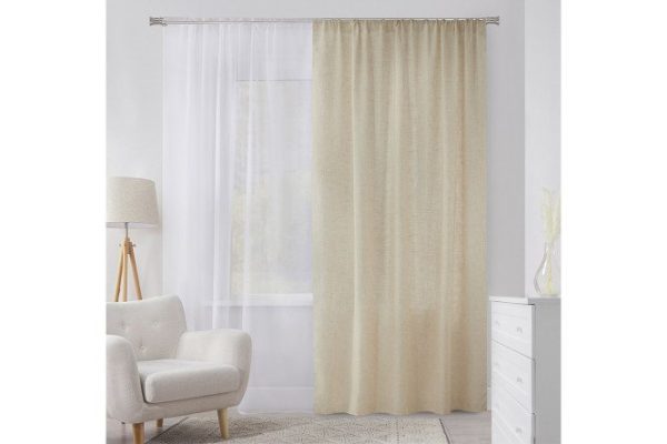 Штора Halcyon 180х280 см, 1 шт., цвет бежевый