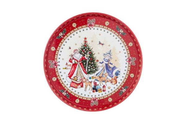 Поднос сервировочный Christmas Collection 33х2.1х33 см, Сталь