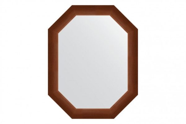 Зеркало настенное в багетной раме EVOFORM Polygon BY 7074, орех 57х72 см