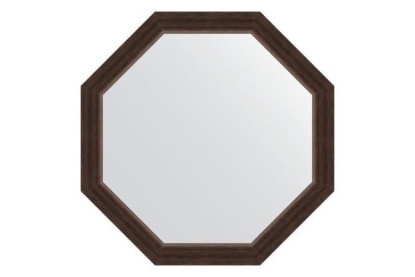 Зеркало настенное в багетной раме EVOFORM Octagon BY 3723, палисандр 71.6х71.6 см