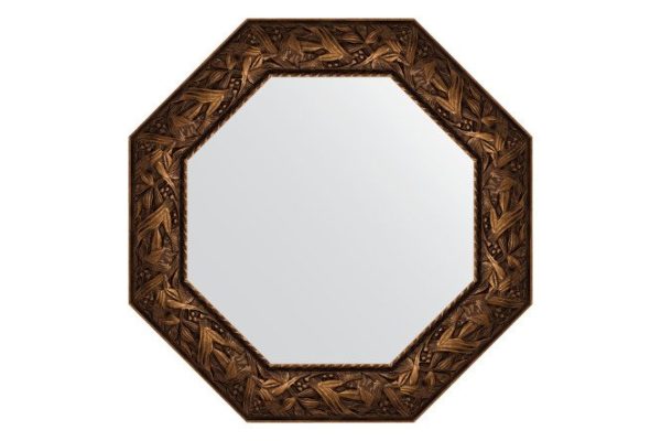 Зеркало настенное в багетной раме EVOFORM Octagon BY 3836, византия бронза 68.8х68.8 см