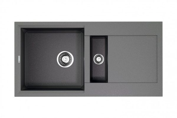 Мойка врезная с крылом OMOIKIRI Sakaime 86-2-GR 4993560, серый 86х46.5х21 см