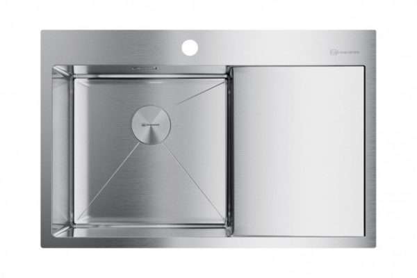 Мойка врезная с крылом OMOIKIRI Akisame 78-IN-L 4973060, нержавеющая сталь 78х51х20 см