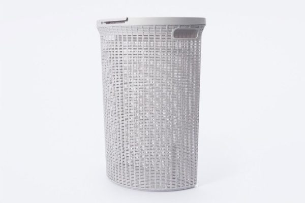 Корзина для белья Eco Style с крышкой 46x61x26.5 см, 46 л, Полипропилен