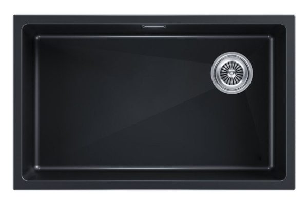 Мойка врезная PAULMARK Lumi 74UNI-SKEW IT-GRANIT LU74SK-BLM 74х44х21 см