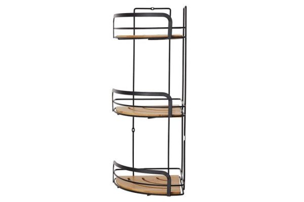 Полка угловая 3-ярусная BERKRAFT Bamboo 19x49x19 см