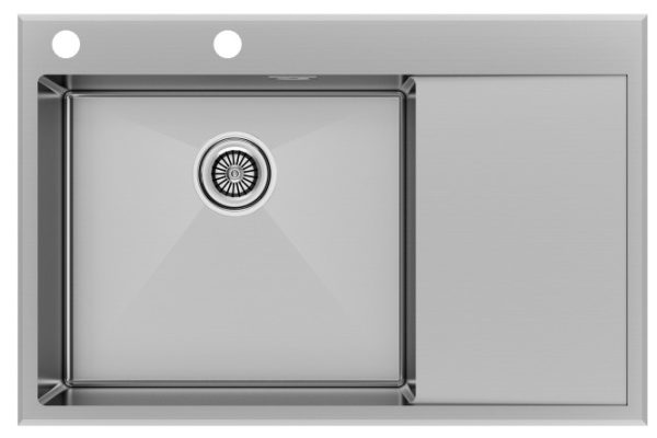 Мойка врезная PAULMARK Kroner-Edge 78F PM777851-BSL левая с крылом 78х51х20 см