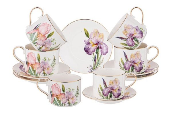 Чайный набор Lefard Irises 6 перс., 12 предм., Фарфор