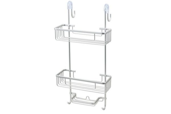 Полка на душевую кабину BERKRAFT Modern 3-ярусная 28x57x20 см