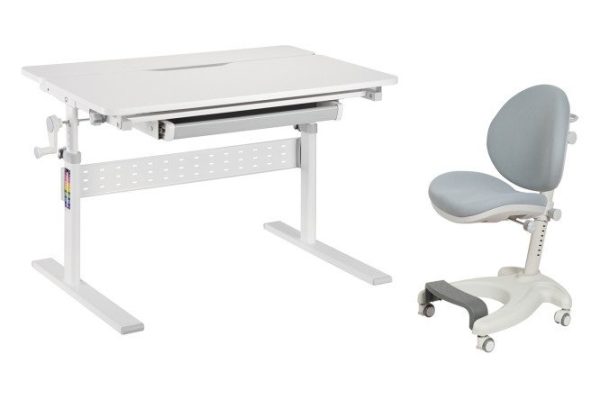 Комплект мебели FunDesk парта Colore Grey и кресло Cielo Grey