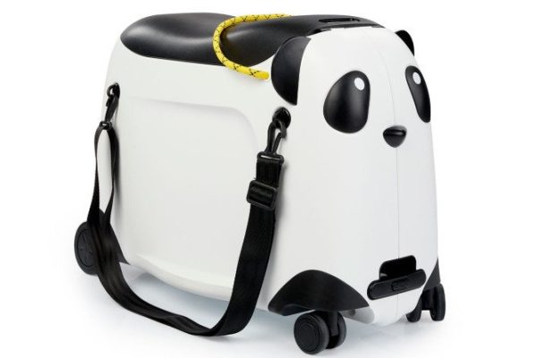 Чемодан-каталка HAPPY BABY Panda с телескопической ручкой 53x38x26.5 см