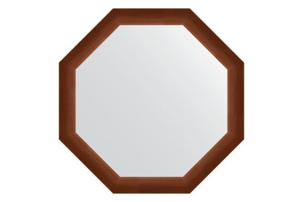 Зеркало настенное в багетной раме EVOFORM Octagon BY 3729, орех 72.4х72.4 см