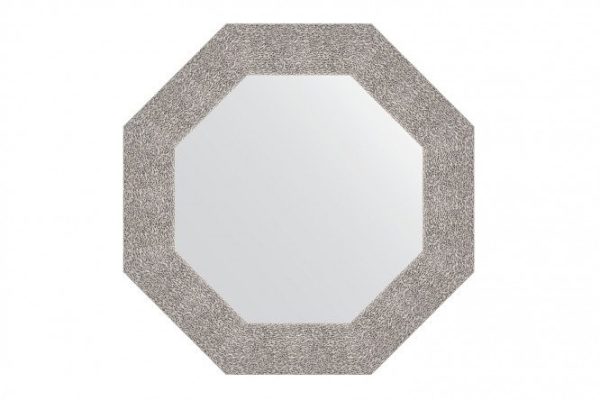 Зеркало настенное в багетной раме EVOFORM Octagon BY 7352, чеканка серебряная 61х61 см