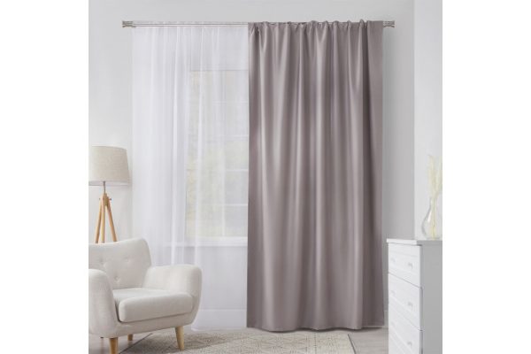 Штора ESTUDI BLANCO Malfa 180х280 см, 1 шт., цвет серый
