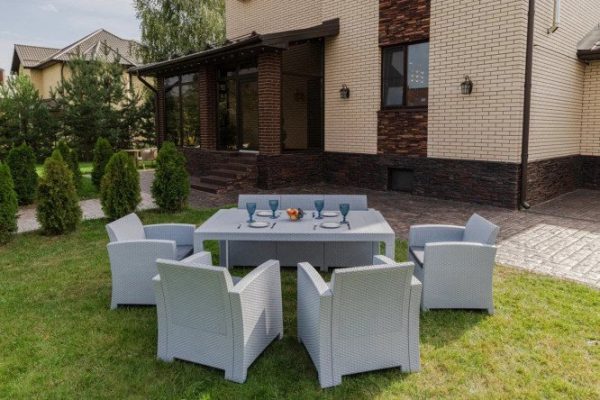 Комплект мебели Lana Dining цвет светло-серый