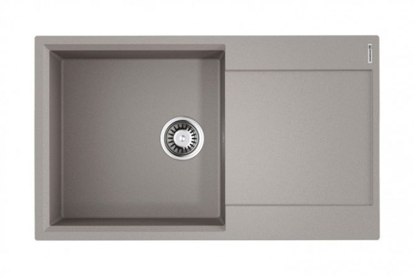 Мойка врезная с крылом OMOIKIRI Daisen 86-GR 4993698, серый 86х50х19 см
