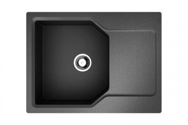 Мойка врезная с крылом OMOIKIRI Yonaka 65-BL 4993348, чёрный 65х51х19 см