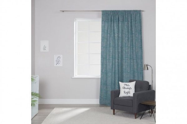 Штора ESTUDI BLANCO Dora 180х280 см, 1 шт., цвет серый, бирюзовый