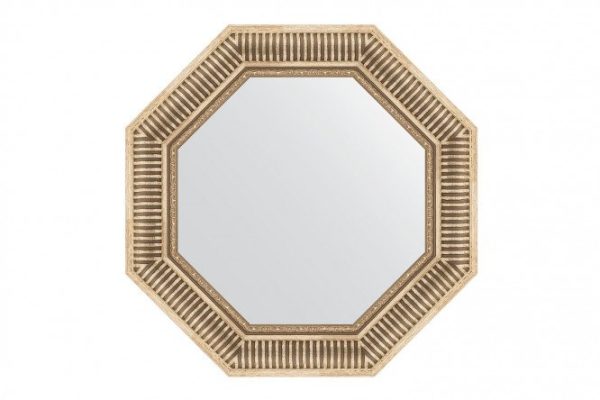 Зеркало настенное в багетной раме EVOFORM Octagon BY 7360, серебряный акведук 62х62 см