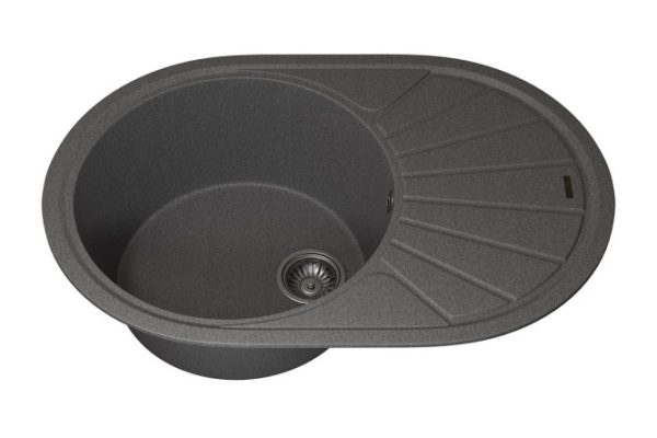 Мойка кухонная врезная с крылом Quartz UPD-02 3910202106 76х51х21.7 см