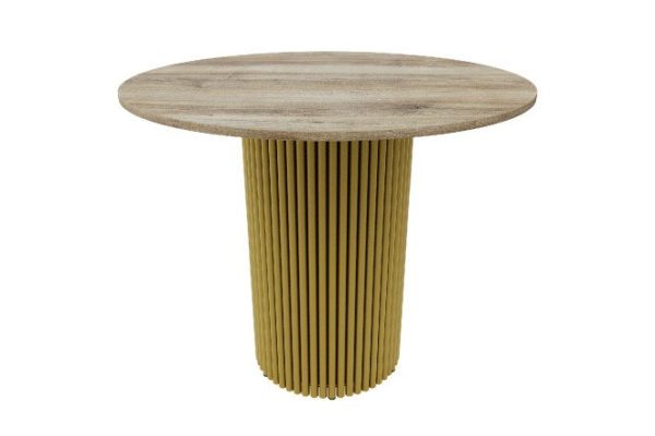 Стол Trubis Wood с трубчатым подстольем 90х75х90 см