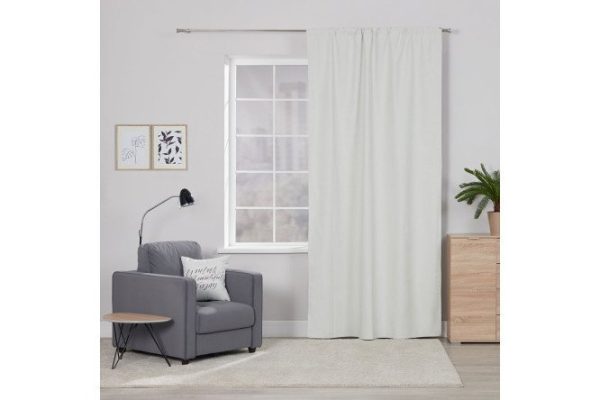 Штора на ленте ESTUDI BLANCO Rebecca 150х275 см, 1 шт., цвет слоновая кость