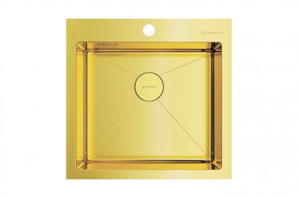 Мойка врезная OMOIKIRI Akisame 51-LG 4973439, светлое золото 51х51х20 см