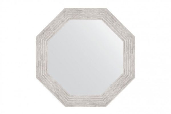 Зеркало настенное в багетной раме EVOFORM Octagon BY 3997, серебряный дождь 57х57 см