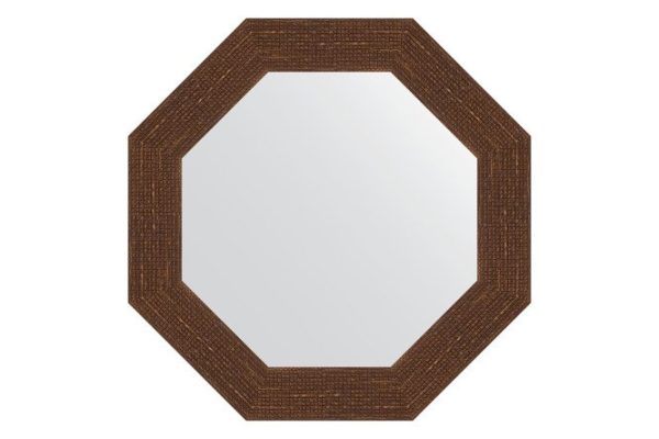 Зеркало настенное в багетной раме EVOFORM Octagon BY 3739, мозаика античная медь 53х53 см