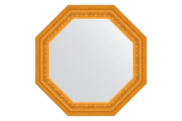 Зеркало настенное в багетной раме EVOFORM Octagon BY 3764, сусальное золото 64.8х64.8 см