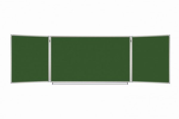 Доска для мела магнитная BRAUBERG магнитная 3-элементная 150(300)х100 см