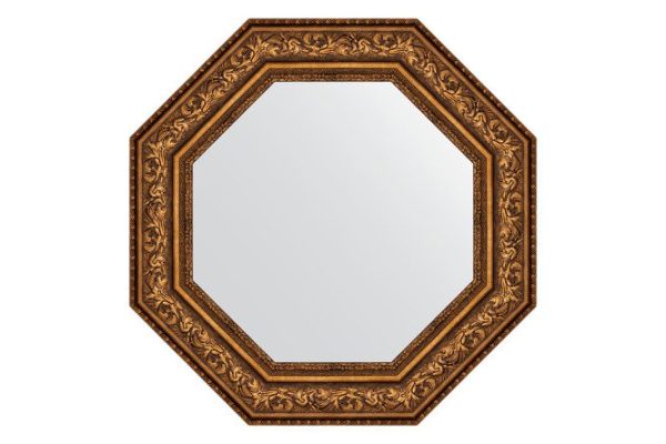 Зеркало настенное в багетной раме EVOFORM Octagon BY 3857, виньетка состаренная бронза 70.6х70.6 см