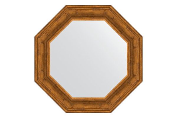 Зеркало настенное в багетной раме EVOFORM Octagon BY 3824, травленая бронза 69.2х69.2 см