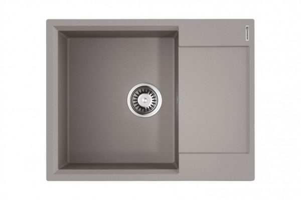 Мойка врезная с крылом OMOIKIRI Daisen 65-GR 4993682, серый 65х51х19.5 см