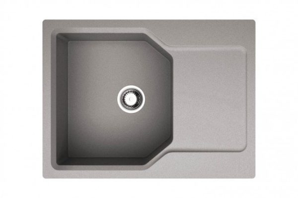 Мойка врезная с крылом OMOIKIRI Yonaka 65-GR 4993346, серый 65х51х19 см