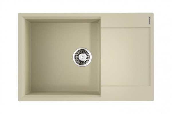 Мойка врезная с крылом OMOIKIRI Daisen 78-LB-BE 4993686, ваниль 78х51х19 см