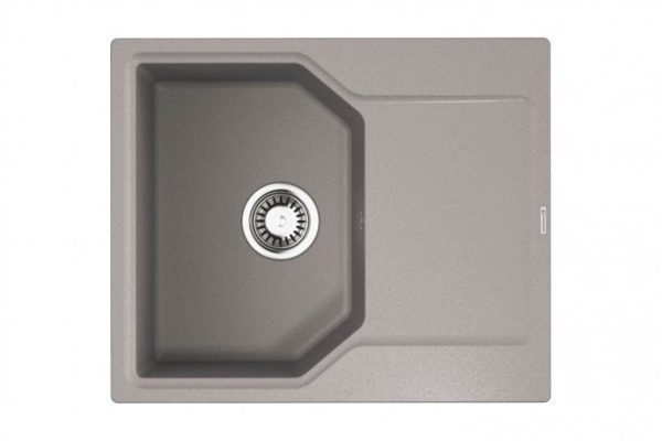 Мойка врезная с крылом OMOIKIRI Yonaka 61-GR 4993636, серый 61.5х51х19 см