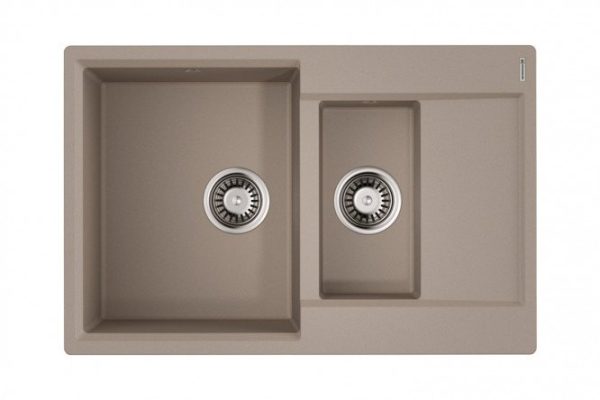 Мойка врезная с крылом OMOIKIRI Daisen 78-2-SA 4993417, бежевый 78х51х19.5 см