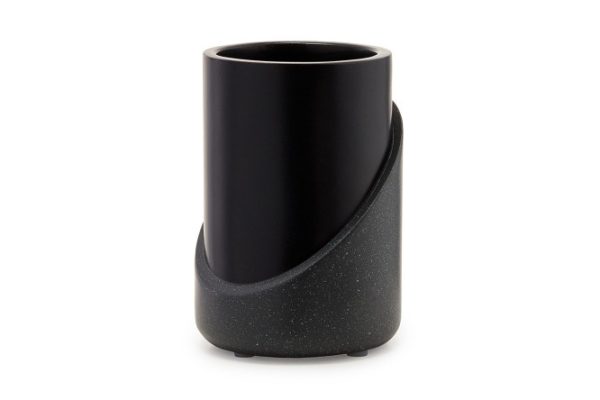Стакан для зубных щёток Granit dark 8.1х11.4х8.1 см, Полирезин