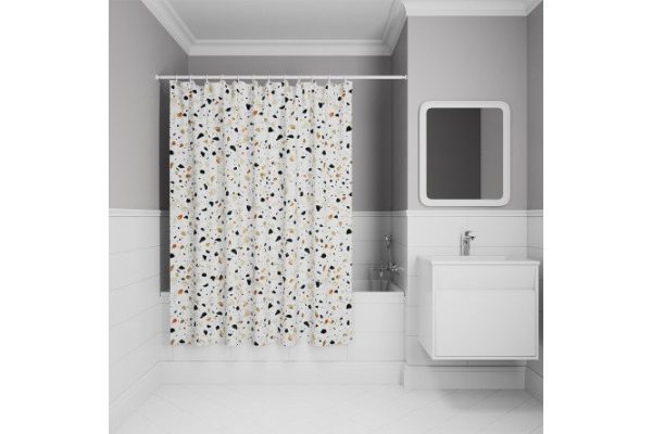 Штора для ванной комнаты Base Полиэстер, 180x200 см