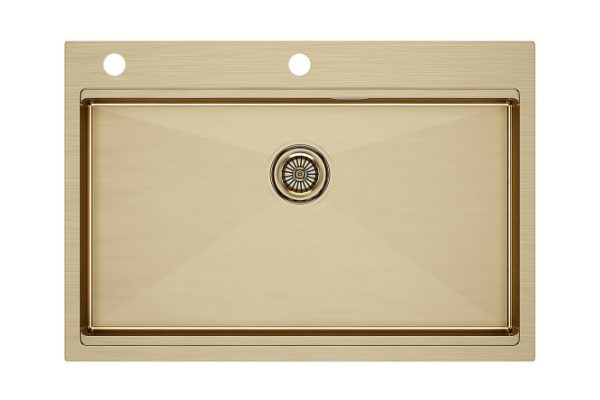Мойка врезная PAULMARK Kroner-pro 75 PM707551-BS 75х51х20 см