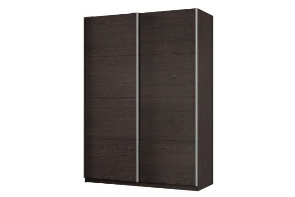 Шкаф-купе 2-дверный Практик 160х220х60 см, венге, профиль серебро