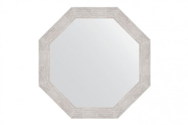 Зеркало настенное в багетной раме EVOFORM Octagon BY 3998, серебряный дождь 67х67 см