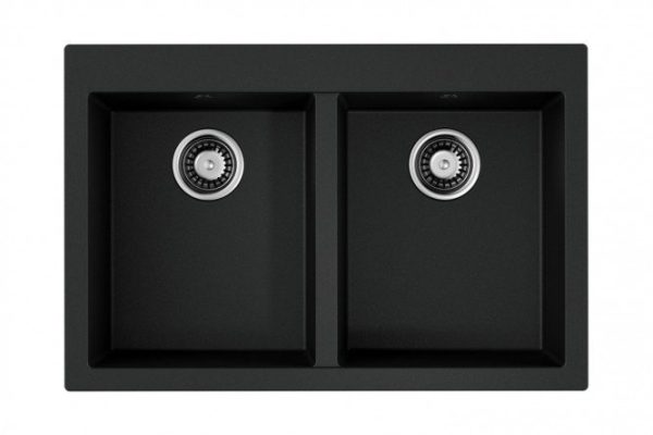 Мойка врезная OMOIKIRI Bosen 80-2-BL 4993836, чёрный 80х53х20 см