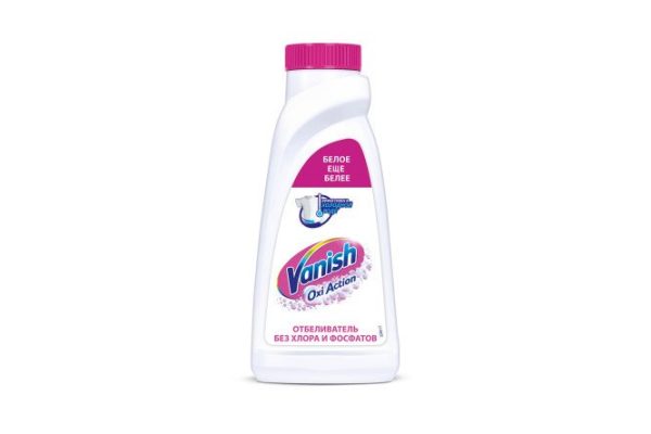 Пятновыводитель и отбеливатель для тканей Vanish Кристальная белизна Oxi Action